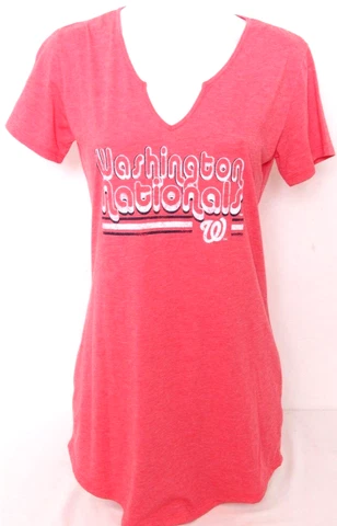 NEW Washington Nationals MLB Concepts Sport Red SS Nightgown Pajamas Women's M Cover