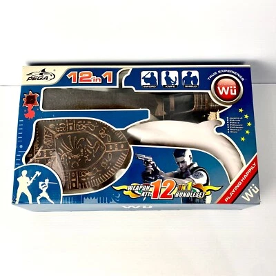 Nintendo Wii Weapons Kit 12 In 1 Pega Bundleset - Axe Knife Dagger Shark Shield - Image 1 of 4