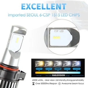 Xenon White PS24W H16 5202/5201 LED DRL Headlight Bulbs Fog Light 6000K - Picture 1 of 9