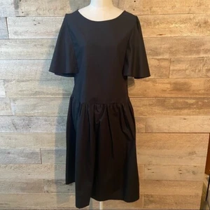 BNWT Background women’s gothcore black ruffled tiered cotton dress medium - Picture 1 of 12