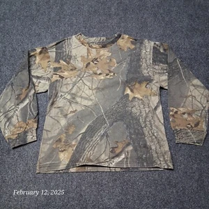 Vintage Wrangler Realtree Hardwoods Camouflage Shirt Youth Teen Medium - Picture 1 of 6