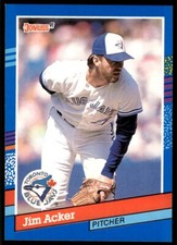 1991 Donruss Baseball Card Jim Acker Toronto Blue Jays #368