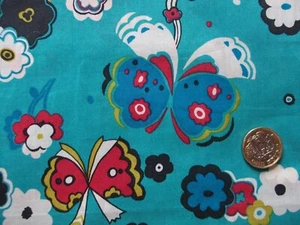 FLUTTERING FLORAL -  BUTTERFLIES  Liberty Tana Lawn cotton approx 32 x 30 cm - Picture 1 of 4