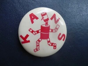Kans K A N S Pin Back Botón Publicidad Promocional Vintage Promoción Pinback - Imagen 1 de 3