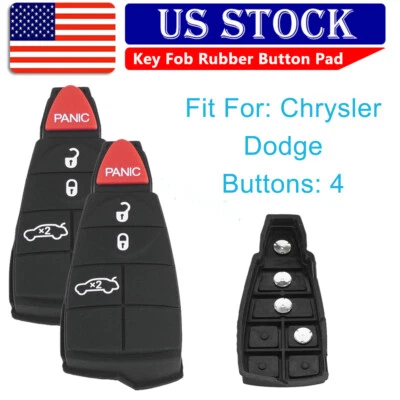 2 nuevos botones de goma de repuesto para Dodge Challenger 2008-2014 Foto 1 de 4