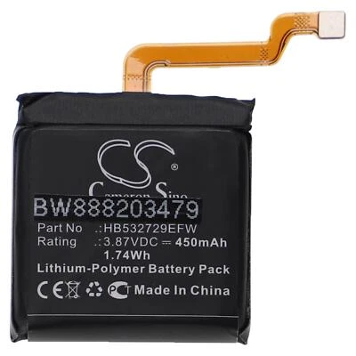 VHBW Batterie pour Huawei Watch GLL-AL04, 3, GT 2 Pro 450mAh 3,87V