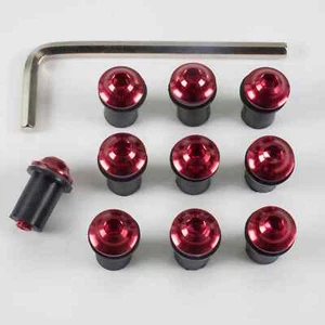 10 Stk. Alu Windschild Schrauben rot - Bild 1 von 1