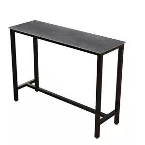 Extra Long Kitchen High Bar Table Narrow Rectangular Coffee Pub Table Marble Top - Picture 1 of 17