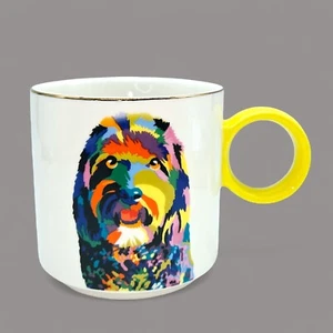 Tazza da caffè Target Tabitha marrone cane astratta 16,7 once dorata doodle pop art - Foto 1 di 17