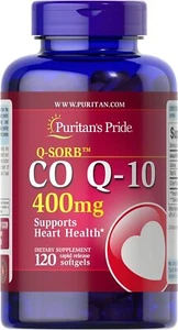 Puritan's Pride CoQ10 400 mg apoya la salud del corazón 30 ~ 120 cápsula blanda de liberación rápida - Imagen 1 de 6