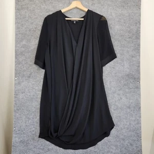 Forever New Dress Womens Size 10 Black Draped Shift Flowy Casual Event - Picture 1 of 9