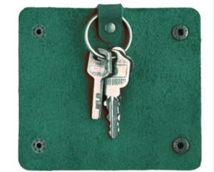 men women key box case Rings holder pocket real cow Leather pouch bag green 597 - Picture 1 of 4