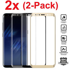 2x For Samsung Galaxy S8 + /Note 8 Screen Protector Tempered Glass Curved Glass