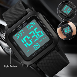 Reloj Militar Sport Resistente Al Agua Para Hombre LED Digital De Cronometro USA