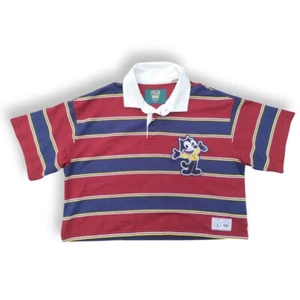 Levi's x Felix The Cat Striped Crop Polo Shirt Size S Women's - Picture 1 of 4