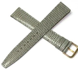 GENUINE LIZARD GREY WATCH STRAP MADE IN FRANCE 8 9 10 11 12 16MM TOP QUALITY - Picture 1 of 4