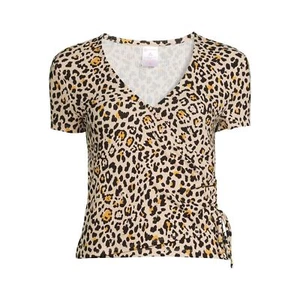 No Boundaries Juniors Wrap Top,  Juniors Top Animal Print, Size: Xsmall - XXLarg - Picture 1 of 11