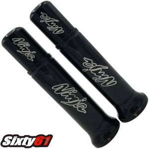 Kawasaki Ninja H2 H2R Black Grips Engraved Bar Ends 2015-2020 2021 2022 Hand - Picture 1 of 1
