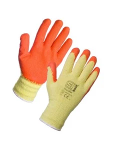 Guantes de trabajo para hombre - Supertouch 6204 naranja látex recubierto de palma guantes manipuladores - Imagen 1 de 1