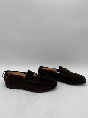 Men’s Prada Leather Mocassin Loafers Dark Brown Size 7 - Image 1 of 4