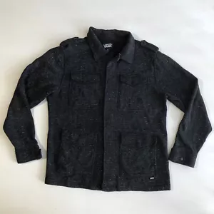Vans Hombre Camisa Polar LS Broches Gris Bolsillos Chaqueta Talla M - Imagen 1 de 7