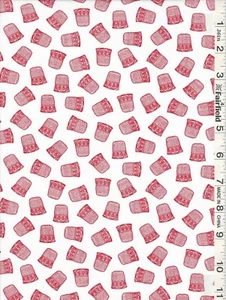 Redwork Thimbles by RJR Fabrics 26" - Picture 1 of 1