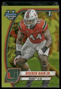 2024 Bowman University Chrome #157 Rueben Bain Jr. rifrattore giallo #/75 - Foto 1 di 2