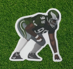 Pegatina deportiva vintage de fútbol retro #99 Lineman Gridiron para aficionados deportes verde blanco- - Imagen 1 de 1