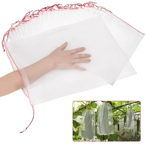50Pcs 18"x12" Fruit Protection Bags, Garden Netting Bags with Drawstring, Fru... - Picture 1 of 6