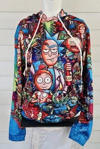 Rick and Morty Hoodie Sweatshirt Pullover Grafik Mehrfarbig Erwachsene Große L - Bild 1 von 17