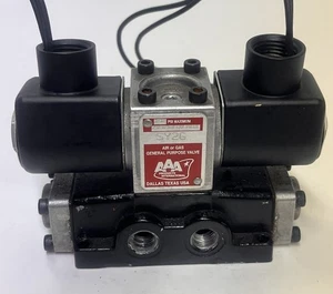 AAA Products International Air Or Gas General Purpose Valve SY2G Double Solenoid - Picture 1 of 4