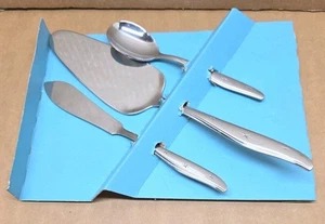 Marcrest Citation Hostess Set Pie Server Sugar Butter Knife Atomic Starburst New - Picture 1 of 3