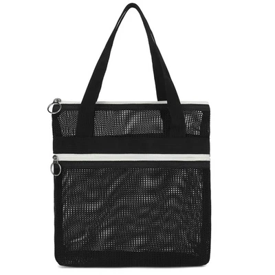 Bolsa de ducha de camping, organizador de artículos de tocador portátil, secado rápido, negra Foto 1 de 4