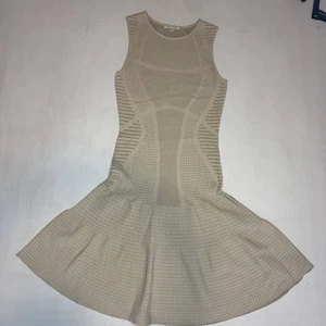 Ronny Kobo Minikleid Gr. Small beige hellbraun Stretch figurbetont Designer Fit & Flare - Bild 1 von 10