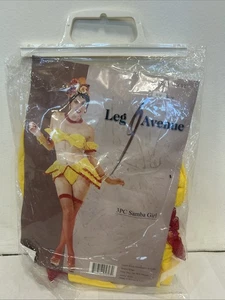 Mujer Samba Niña Disfraz 3 Piezas Pierna Avenida S/M Nylon Spandex Halloween - Imagen 1 de 2
