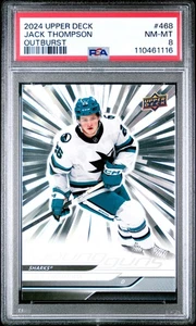 2024 Upper Deck #468 Jack Thompson Outburst Yung Guns PSA 8 - Picture 1 of 2