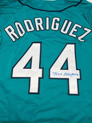 Julio Rodriguez Hand Signed Full Name Autograph Seattle Mariners Jersey JSA COA - Image 1 of 4
