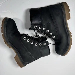 Timberland Linden Woods 6-Inch Womens Black Outdoor Waterproof Boots Size 7 - Picture 1 of 10