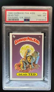 1985 Topps Garbage Pail Kids Series 1 (UK) Dead Ted #5a PSA 8 - Picture 1 of 2