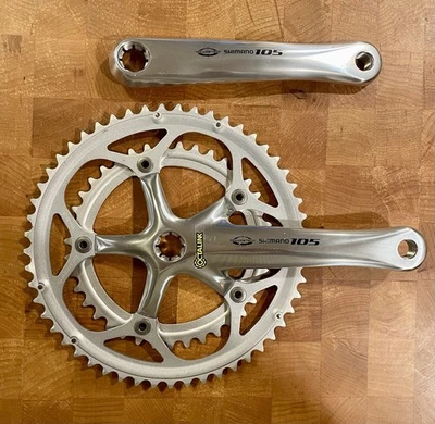 NUEVO Juego de bielas Shimano 105 FC-5502 53/39t 175 mm brazos de biela bicicleta de carretera 9 velocidades 5505 Foto 1 de 4