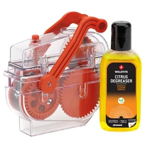 Weldtite aparato de limpieza de cadenas cepillos incl. desengrasante bicicleta Chain Cleaner - Imagen 1 de 4