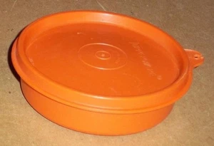 CONTENEDOR TUPPERWARE VINTAGE #1286, NARANJA BRILLANTE - Imagen 1 de 3