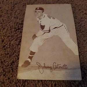 Johnny Antonelli Exhibit Baseball Card - Autographed - Black and White - Picture 1 of 3