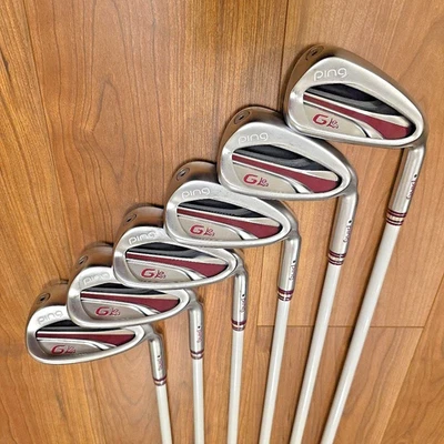 ◼️6pcs◼️ Ladies PING GLe2 Iron Set 6clubs 7-9,W,U,S Shaft ULT240 J Flex L Women - Image 1 of 4