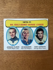 1971-72 Topps - Jacques Plante, Tony Esposito, Ed Giacomin #6 NM-MINT *JHCARDS* - Picture 1 of 4