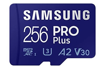 SAMSUNG PRO Plus + Adapter 256GB MicroSDXC Up to 160MB/s UHS-I U3 A2 V30 Full - Image 1 of 4