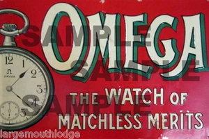 WEATHERED BUILDING SIGN HO O DECAL OMEGA WATCH - Picture 1 of 1