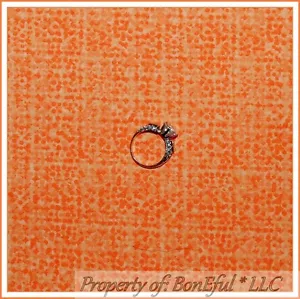 BonEful FABRIC FQ Cotton Quilt Orange Little Small Calico Tweed Texture Blender - Picture 1 of 8