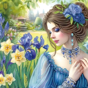 Trapano 5D fai da te parzialmente appositamente sagomato pittura diamantata fiori bellezza decorazione - Foto 1 di 12