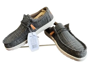 Hey Dude Men's Wally Plaid Grey Slip-On Shoes Size M11 - Picture 1 of 4